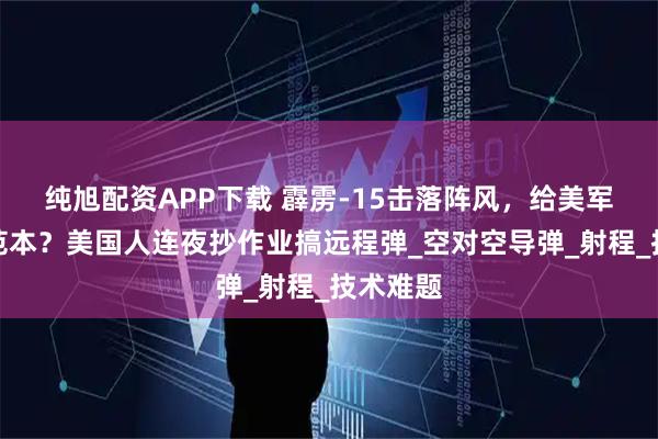 纯旭配资APP下载 霹雳-15击落阵风，给美军提供了范本？美国人连夜抄作业搞远程弹_空对空导弹_射程_技术难题