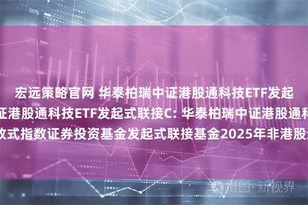 宏远策略官网 华泰柏瑞中证港股通科技ETF发起式联接A,华泰柏瑞中证港股通科技ETF发起式联接C: 华泰柏瑞中证港股通科技交易型开放式指数证券投资基金发起式联接基金2025年非港股通交易日暂停申购赎回等业务安排的公告